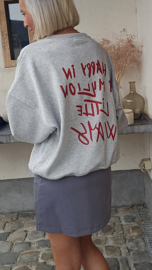 HAPPY IN A MILLION LITTLE WAYS sweatshirt grey