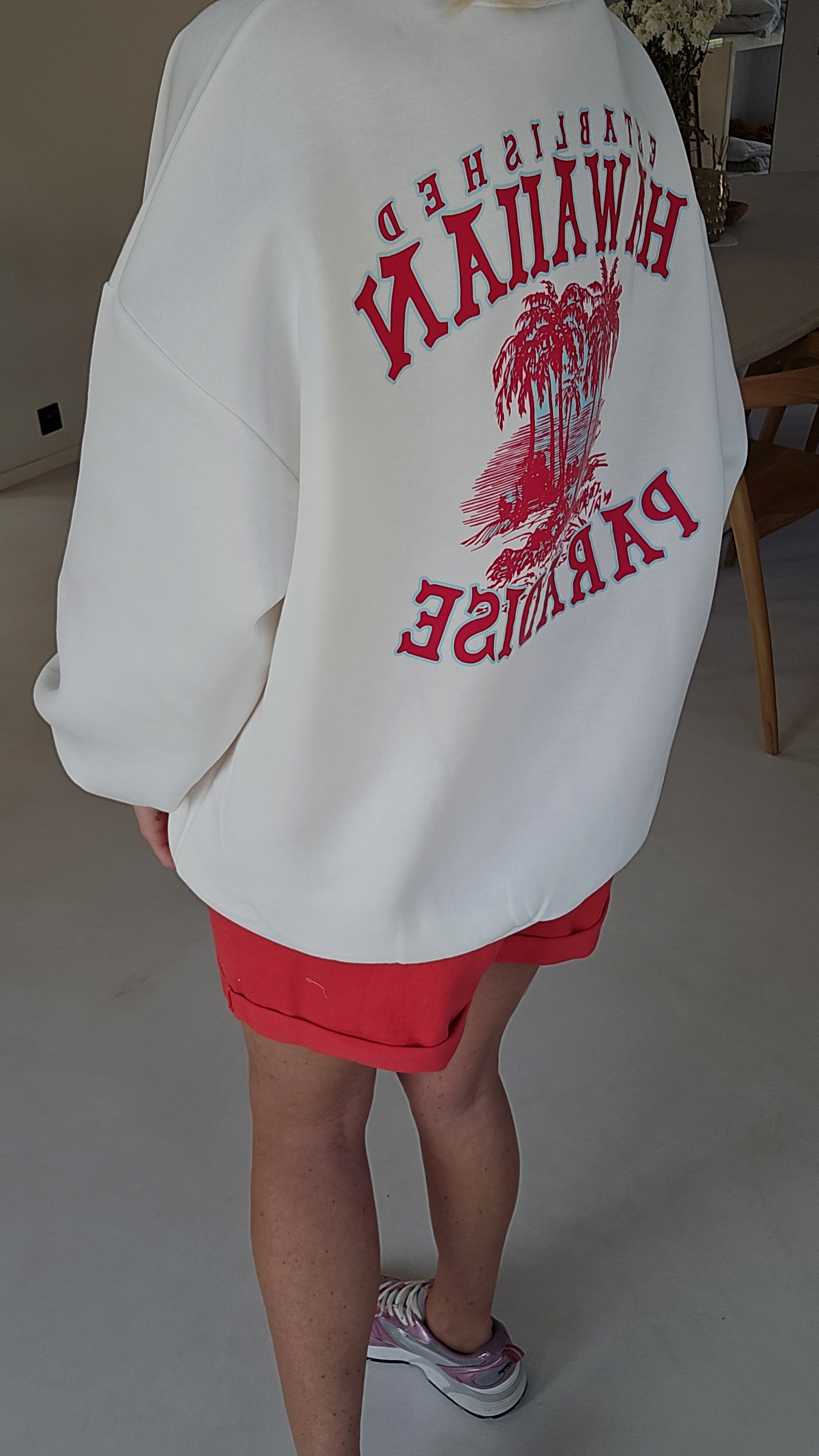 HAWAIIAN PARADISE sweatshirt white