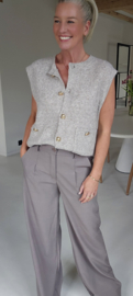BENEDICTE loose wide leg pants taupe
