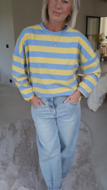 STRIPE AFFAIR longsleeve blue yellow