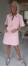 THE PERFECT JEANS dress short-sleeved pink
