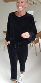 VERO soft velvet jogger set black
