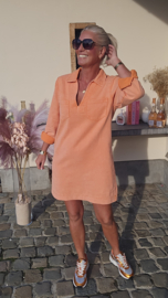 THE PERFECT JEANS 2 longsleeve dress peach