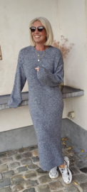 MANDINE maxi knit dress darker melêe grey