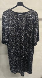 IRI glitter dress curvy line silver