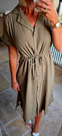 VERNAZZA maxi tetra dress khaki