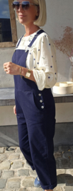 BETTINA cotton dungaree navy