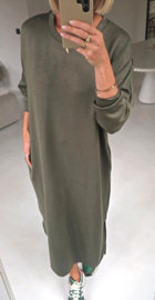 CELIA maxi sweatshirt dress khaki