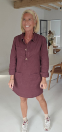 THE PERFECT jeans dress burgundy