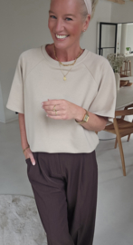 JITSE short-sleeved sweatshirt beige