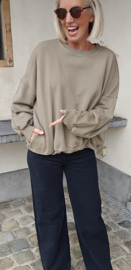 POCKET sweatshirt taupe