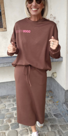 GOOD VIBES sweatshirt chocolat
