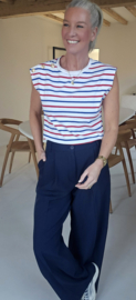 SUZY striped T-shirt golden buttons