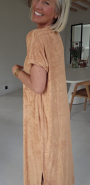 DIDI maxi terry T-shirt dress camel