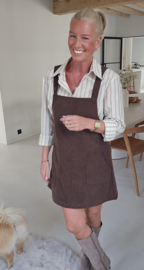 SAAR corduroy dress chocolat