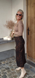 LEO jeans skirt chocolat