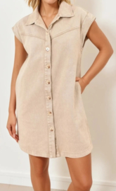 TINIE sleeveless dress beige