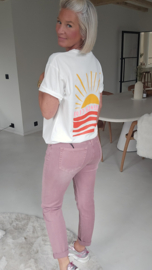 BEACH CLUB SUNSET tee white