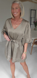 MILENA satin dress taupe