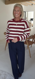 ANOUK striped soft knit burgundy