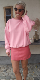 ALBA pied de poule skirt pink