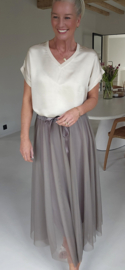 CELINE satin T-shirt champagne