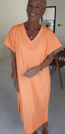 PEGGIE maxi T-shirt dress neon orange