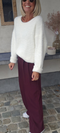 HELEN tailored loose pants burgundy