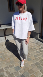 LE SOLEIL short-sleeved sweatshirt grey