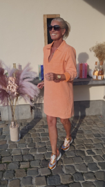 THE PERFECT JEANS 2 longsleeve dress peach