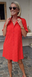 FLOWER POWER terry dress red