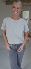 BASIC cotton T-shirt mêlee grey