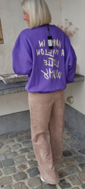 RINA soft velvet wide leg jogger pants taupe