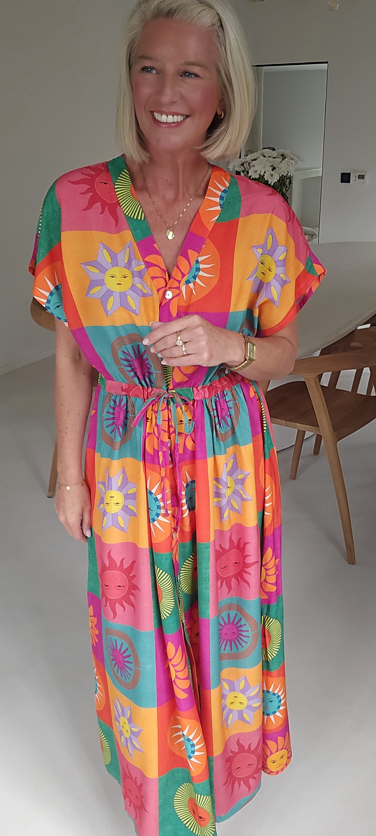 SUMMINE maxi viscose dress multi