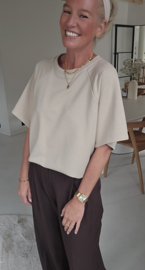 JITSE short-sleeved sweatshirt beige