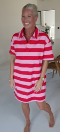 LISETTA striped polo shirt dress