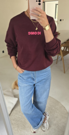 ICONIC sweatshirt burgundy