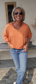 BUYorCRY summer knit grainy orange