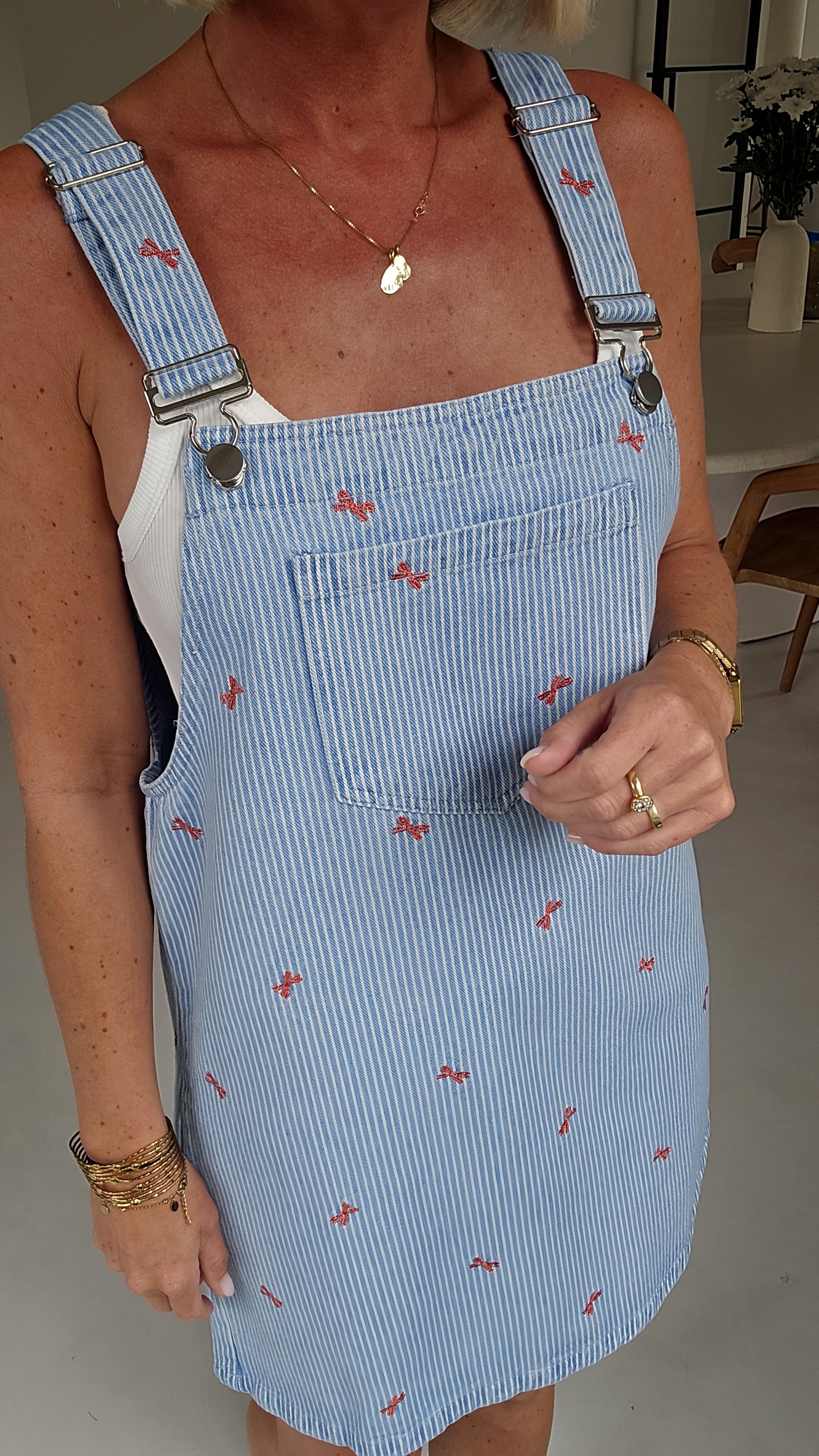 SANNI jeans dungaree dress