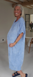 MANDIE soft velvet maxi dress pastel blue