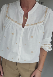 JOHANNA cotton linen blouse