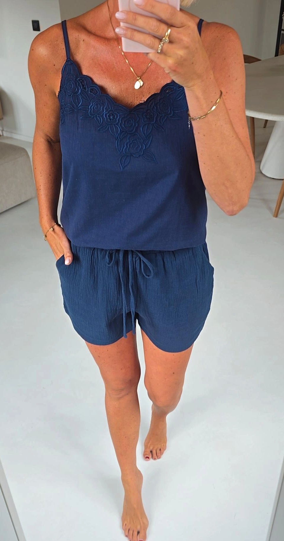 SPAIN cotton set navy