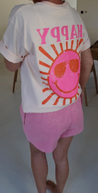 HAPPY cotton T-shirt peach