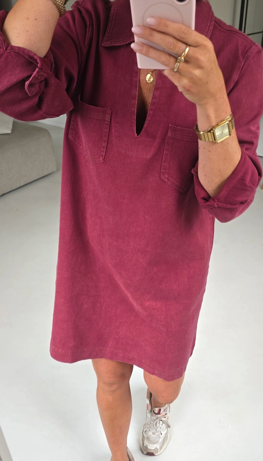 THE PERFECT JEANS 2 longsleeve dress burgundy