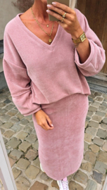MANDA velvet set pink