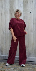 DOMI velours set burgundy