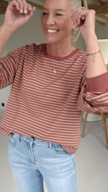 ALEXIS sweatshirt striped terra