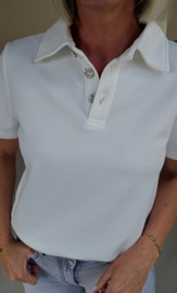 SYLLA polo T-shirt white