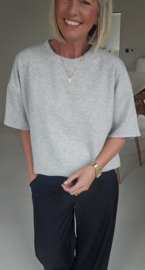STANNIE short-sleeved sweatshirt grey