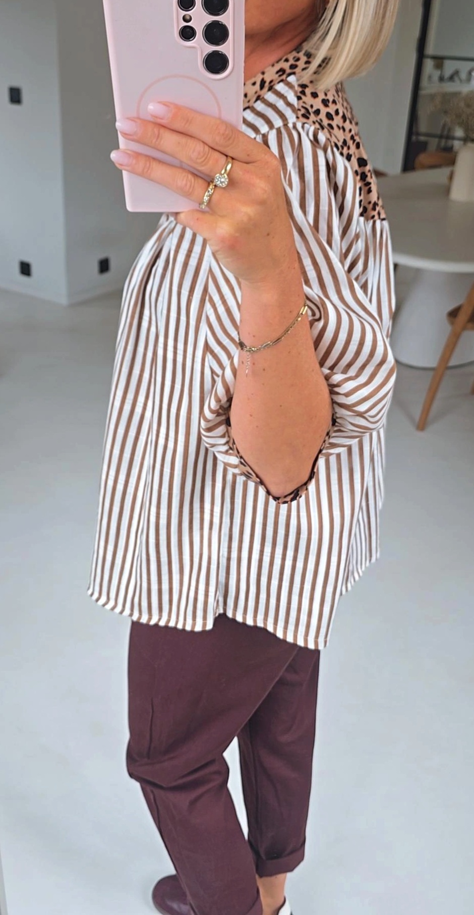 PALMTREE cotton blouse camel